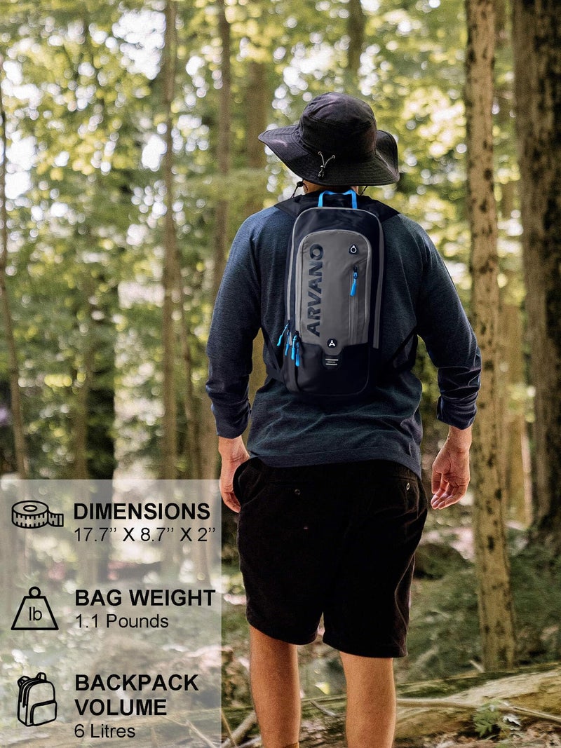 Arvano Hydration Backpack, Lightweight Hydration Pack with 2L Water Bladder, 6L Water Backpack for Men Women Cycling, Hiking, Mountain Biking, Skiing - Image 4